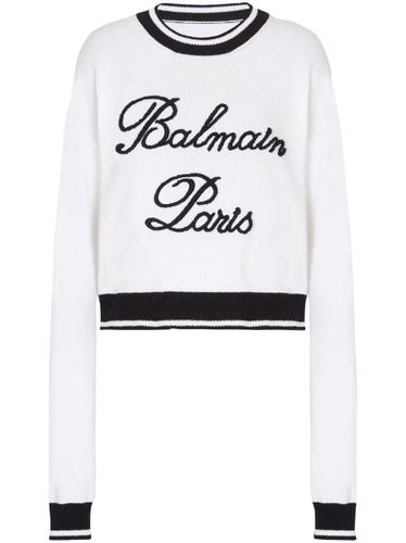 Balmain pull à logo brodé - Blanc - Balmain - Modalova