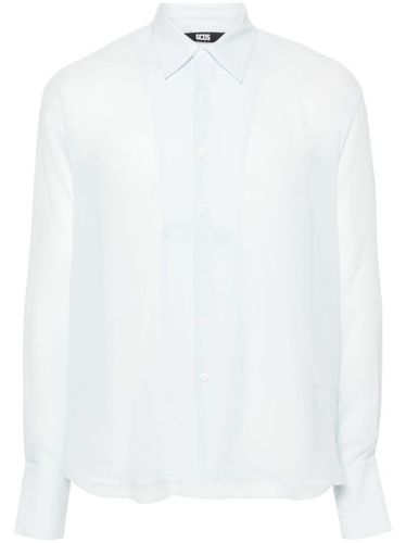 Chemise en soie à logo brodé - GCDS - Modalova