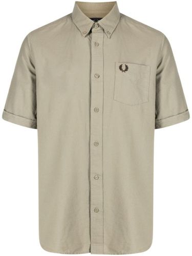 Chemise en coton à logo brodé - Fred Perry - Modalova