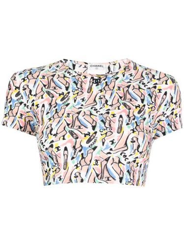 T-shirt à imprimé éscarpins (1995) - CHANEL Pre-Owned - Modalova
