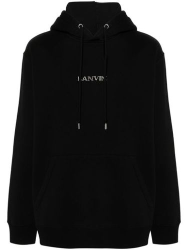 Hoodie en coton à logo brodé - Lanvin - Modalova