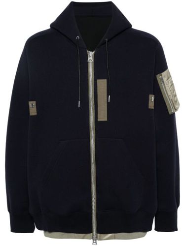 Hoodie zippé à design superposé - sacai - Modalova