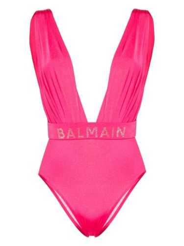 Maillot de bain à détails de strass - Balmain - Modalova