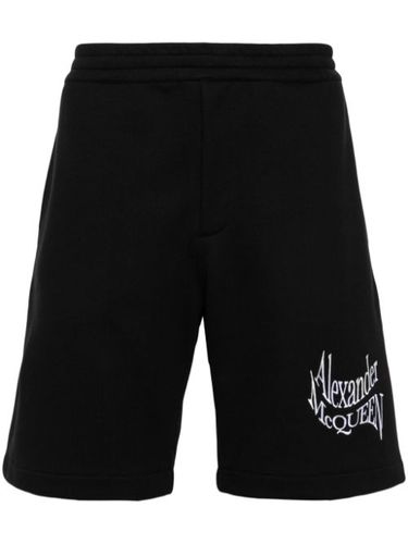 Short de sport en coton à logo brodé - Alexander McQueen - Modalova