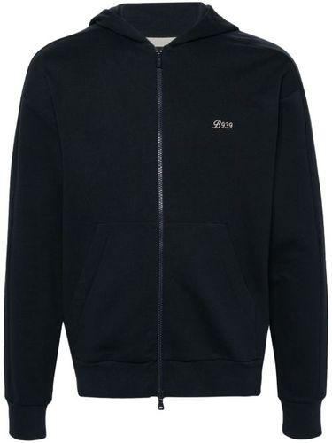 Hoodie zippé à logo brodé - Boggi Milano - Modalova