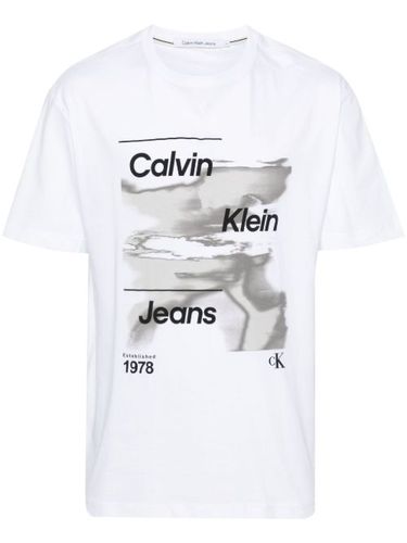 T-shirt en coton à logo imprimé - Calvin Klein Jeans - Modalova