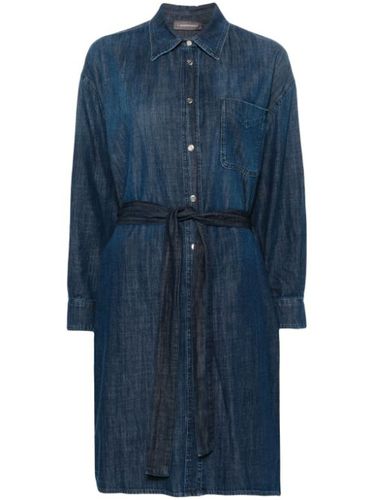 Robe ceinturée en jean à coupe mi-longue - Lorena Antoniazzi - Modalova