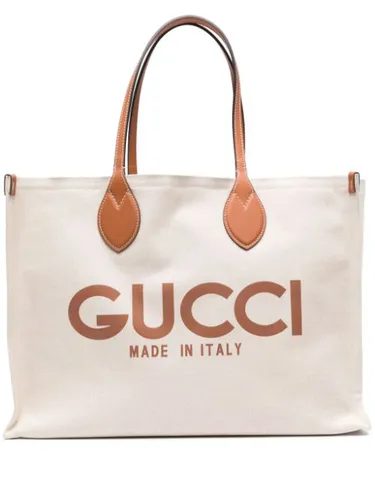 Sac à main à logo imprimé - Gucci - Modalova