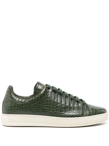 Baskets Warwick à effet peau de crocodile - TOM FORD - Modalova
