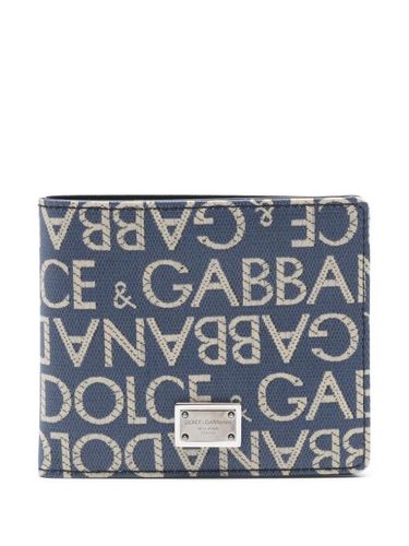Portefeuille à logo en jacquard - Dolce & Gabbana - Modalova