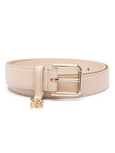 Ceinture en cuir à breloque logo - Dolce & Gabbana - Modalova