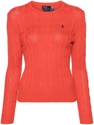 Pull en maille torsadée à logo brodé - Polo Ralph Lauren - Modalova