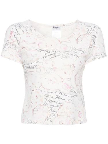 T-shirt à imprimé Camellia (1998) - CHANEL Pre-Owned - Modalova