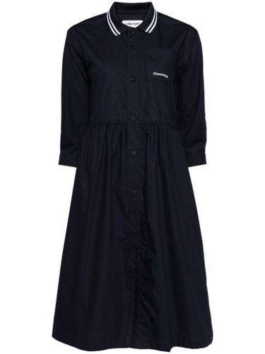 Robe mi-lonugue en coton à logo brodé - CHOCOOLATE - Modalova