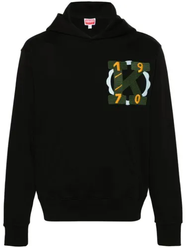 Hoodie en coton à logo brodé - Kenzo - Modalova