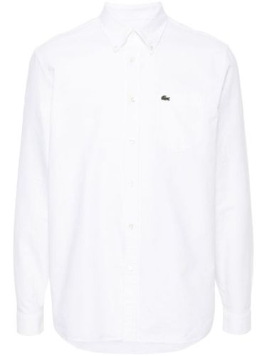 Chemise en coton à patch logo - Lacoste - Modalova