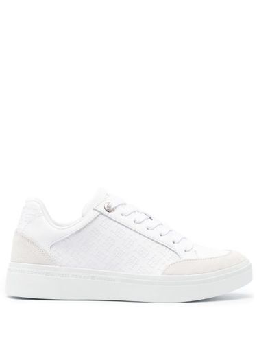 Baskets en cuir à logo embossé - Tommy Hilfiger - Modalova