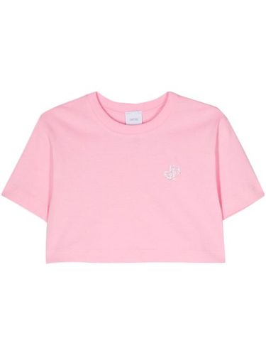 T-shirt crop à logo strassé - Patou - Modalova