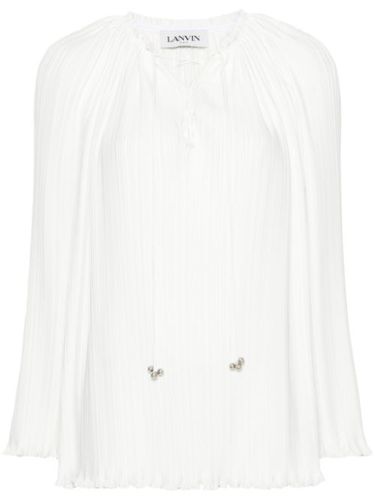 Blouse lacée à design plissé - Lanvin - Modalova