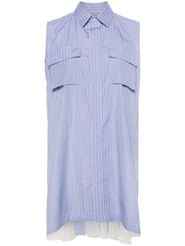 Robe-chemise rayée à design sans manches - sacai - Modalova