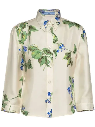 Chemise à fleurs imprimées - Prada - Modalova