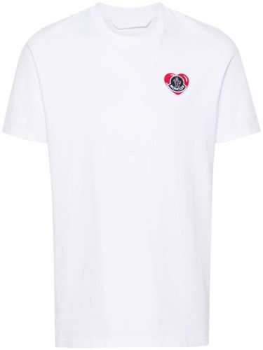 T-shirt en coton à patch logo - Moncler - Modalova