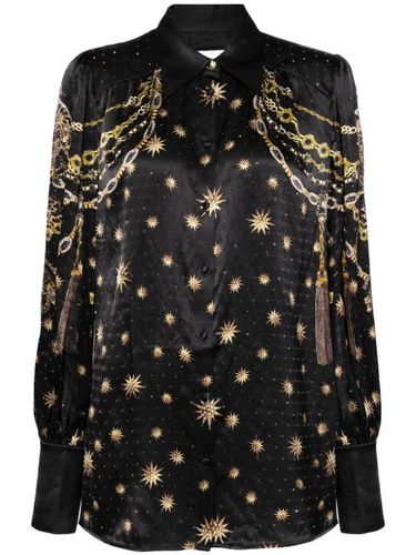 Chemise en soie à imprimé graphique - Camilla - Modalova