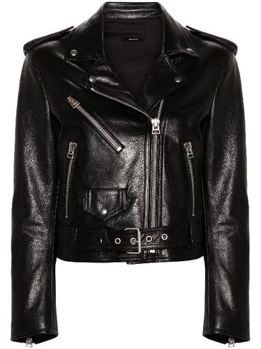 Veste de moto en cuir à fermeture zippée - TOM FORD - Modalova