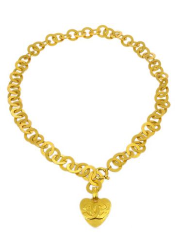 Collier à pendentif cœur CC (1995) - CHANEL Pre-Owned - Modalova