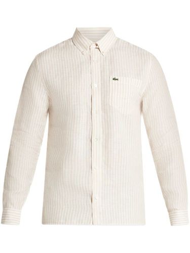 Chemise rayée en lin - Lacoste - Modalova