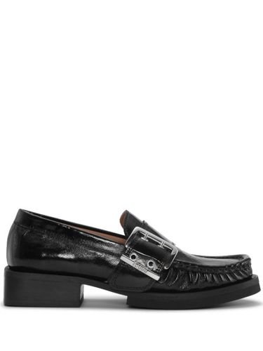 Mocassins en cuir à boucles - GANNI - Modalova