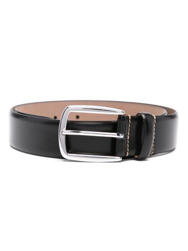 Ceinture en cuir à boucle logo gravé - BOSS - Modalova