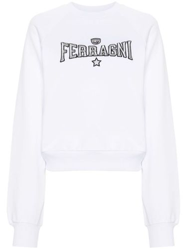 Sweat en coton à logo brodé - Chiara Ferragni - Modalova