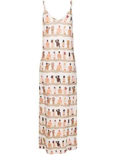 Robe longue à col v - Amir Slama - Modalova