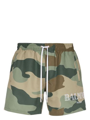 Short de bain à imprimé camouflage - Balmain - Modalova