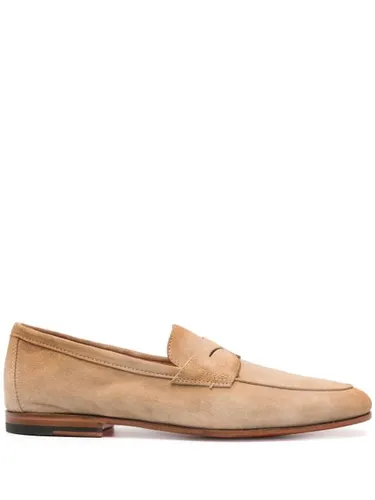 Mocassins en daim à entaille penny - Santoni - Modalova
