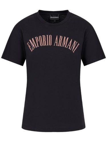 T-shirt en coton à logo imprimé - Emporio Armani - Modalova