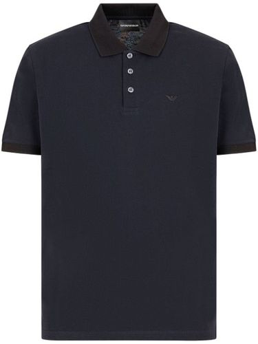 Polo en coton à logo brodé - Emporio Armani - Modalova