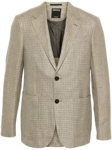 Blazer croisé à carreaux vichy - Zegna - Modalova