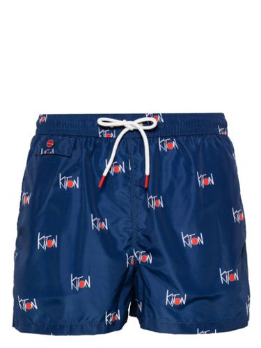 Short de bain à logo imprimé - Kiton - Modalova