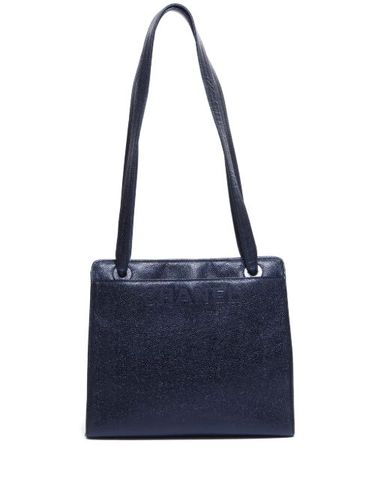 Sac cabas en cuir à logo embossé 1997-1999 - CHANEL Pre-Owned - Modalova