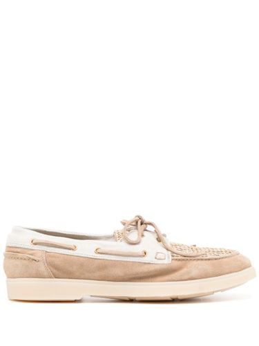 Chaussures bateau à empiècement tressé - Eleventy - Modalova