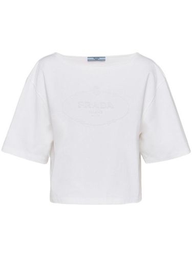 T-shirt à détail de logo - Prada - Modalova