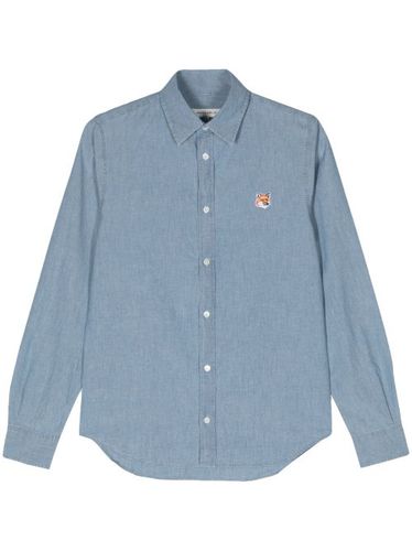 Chemise en coton à patch Fox Head - Maison Kitsuné - Modalova