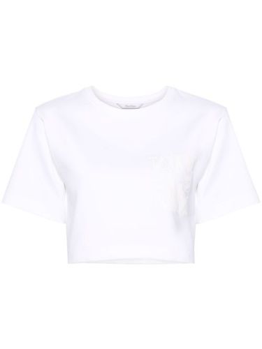 T-shirt crop à logo imprimé - Max Mara - Modalova