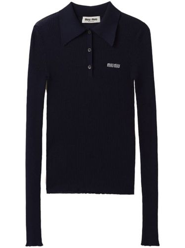 Miu Miu polo en cachemire - Bleu - Miu Miu - Modalova