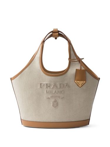 Sac cabas médium à logo imprimé - Prada - Modalova