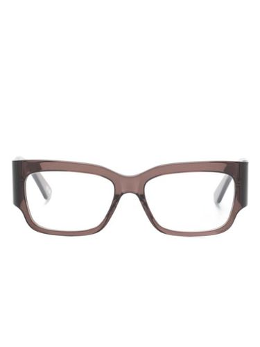 Lunettes de vue carrées à logo gravé - Balenciaga Eyewear - Modalova