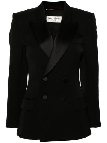 Blazer croisé à revers pointus - Saint Laurent - Modalova