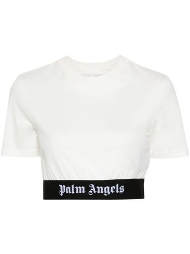 T-shirt crop à bande logo - Palm Angels - Modalova